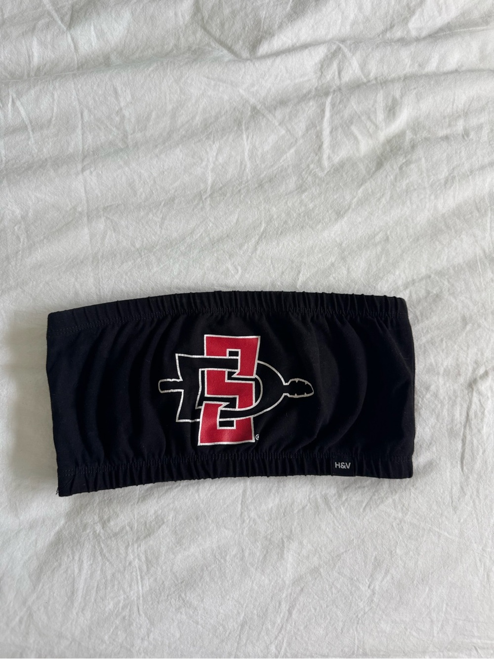 Hype & Vice Black Elastic Bandeau Top